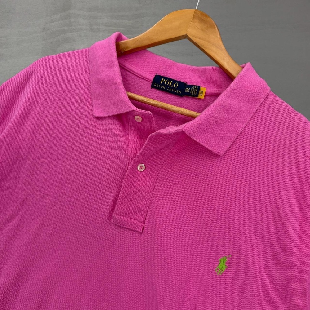 Polo Ralph Lauren Polo Shirt Pink Short Sleeve Pony Logo 3XLT